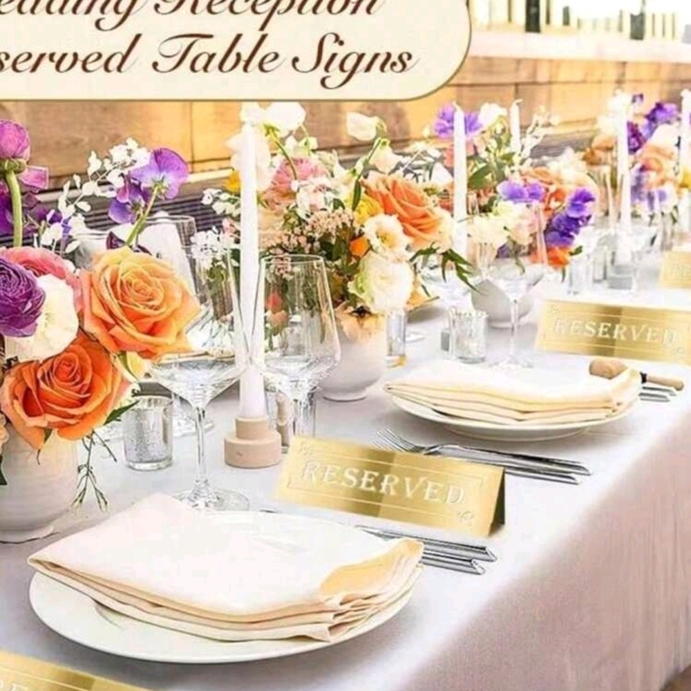 Gold Reserved Signs - Picture 4 of 4